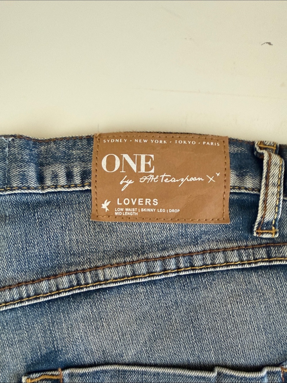One Teaspoon Lovers Light Blue High-Waist Button-Fly Denim Shorts